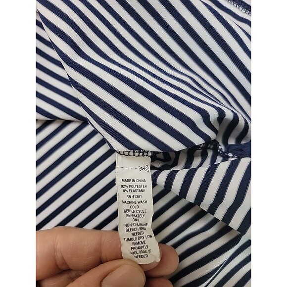 Ralph Lauren RLX Polo Shirt Mens XL Blue White Stripe Performance Golf Stretch - Picture 7 of 11